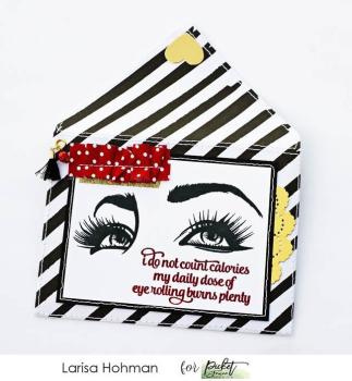 Picket Fence Studios Life Happens. Lashes Help. 6x6 Inch Clear Stamps 