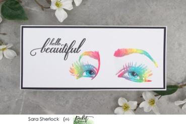 Picket Fence Studios Life Happens. Lashes Help. 6x6 Inch Clear Stamps 
