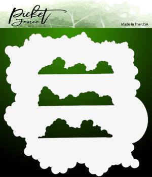 Picket Fence Studios Cloud Coverage 6x6 Inch Stencil - Schablone