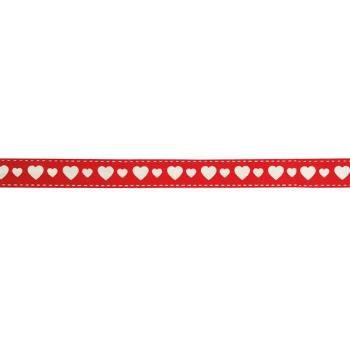 Vaessen Motivband 15mm "Herz - Rot" 2m