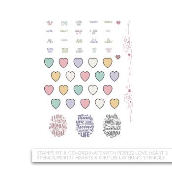 Polkadoodles Stempel "Love Hearts" Clear Stamp-Set