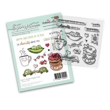 Polkadoodles Stempel "Donuts About You" Clear Stamp