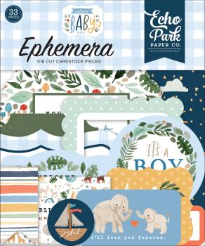 Echo Park "Welcome Baby Boy" Ephemera - Stanzteile