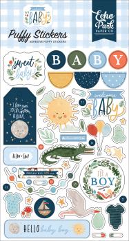 Echo Park "Welcome Baby Boy Puffy" Stickers