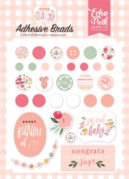 Echo Park "Welcome Baby Girl" Adhesive Brads Knöpfe