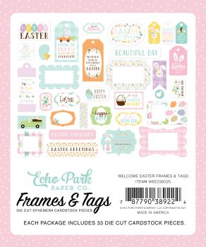 Echo Park "Welcome Easter" Ephemera Frames & Tags