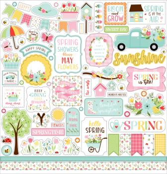 Echo Park "Welcome Spring" 12x12" Element Stickers