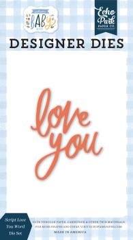 Echo Park "Script Love You" Die | Craft Die | Stanzschablone | Stanze