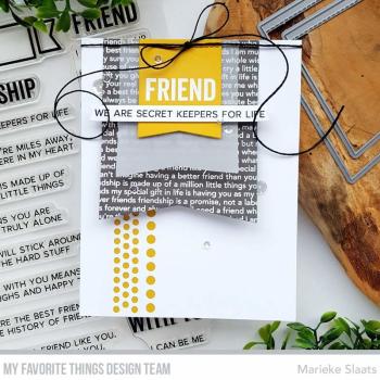 My Favorite Things "Best Friend" 6x6" Background Cling Stamp