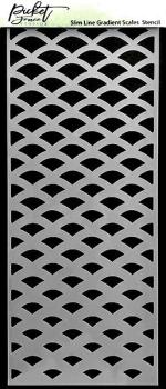 Picket Fence Studios Slim Line Gradient 4x10 Inch Stencil - Schablone
