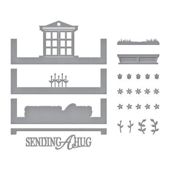 Spellbinders Die "Picture Perfect Window Scene Etched" Stanzschablone