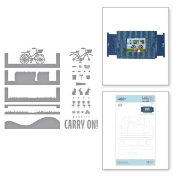 Spellbinders Die "Rolling Along Scene Etched" Stanzschablone