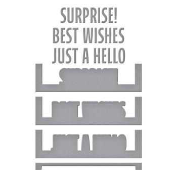 Spellbinders Die "Make a Scene Bold Greetings Etched" Stanzschablone