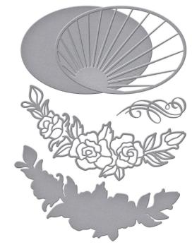 Spellbinders Die "Radiant Oval Etched" Stanzschablone