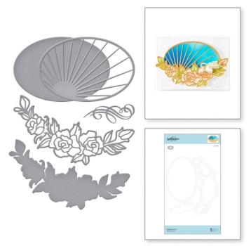 Spellbinders Die "Radiant Oval Etched" Stanzschablone