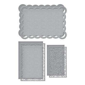 Spellbinders Die "Scallop Facade Frame Etched" Stanzschablone