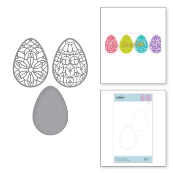 Spellbinders Die "Forever Spring Eggs Etched" Stanzschablone