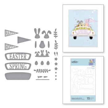 Spellbinders Die "Hoppy Sunday Drive Etched" Stanzschablone