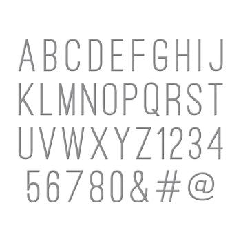 Spellbinders Die "Simply Perfect Alphabet Etched" Stanzschablone