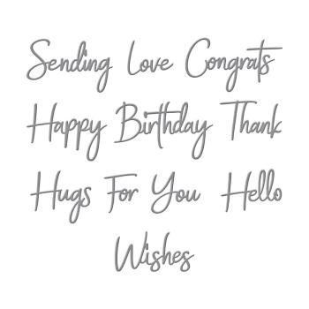 Spellbinders Die "Simply Perfect Mix & Match Sentiments Etched" Stanzschablone