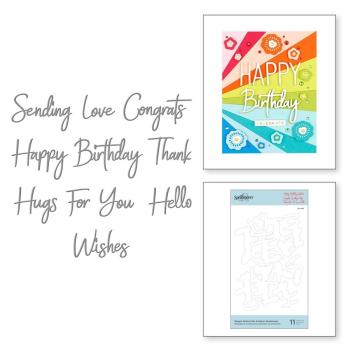 Spellbinders Die "Simply Perfect Mix & Match Sentiments Etched" Stanzschablone
