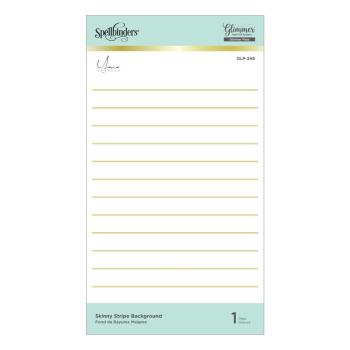 Spellbinders Hotfoil Plate - Skinny Stripe Background Glimmer