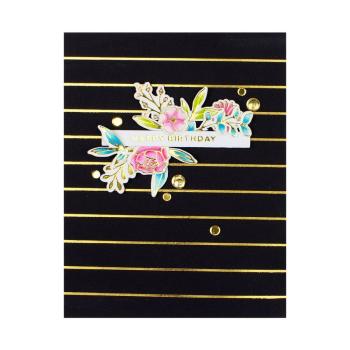 Spellbinders Hotfoil Plate - Skinny Stripe Background Glimmer