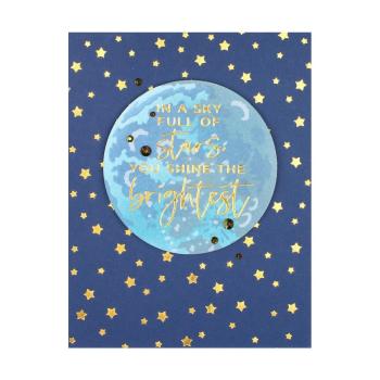 Spellbinders Hotfoil Plate - Celestial Star Background Glimmer