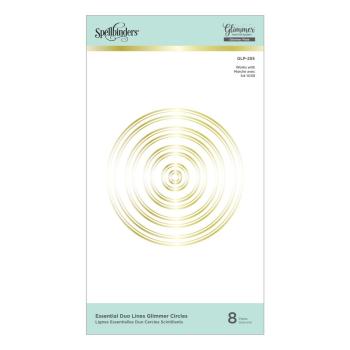 Spellbinders Hotfoil Plate - Essential Duo Lines Circles Glimmer