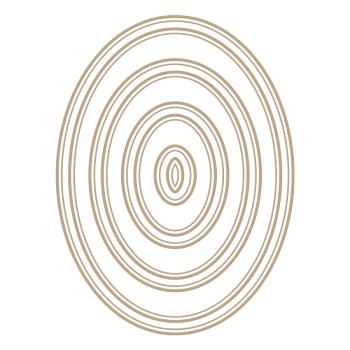 Spellbinders Hotfoil Plate - Essential Duo Lines Ovals Glimmer