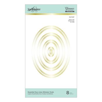 Spellbinders Hotfoil Plate - Essential Duo Lines Ovals Glimmer
