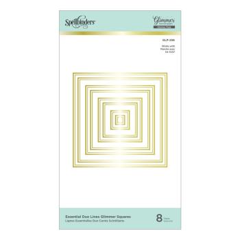 Spellbinders Hotfoil Plate - Essential Duo Lines Squares Glimmer