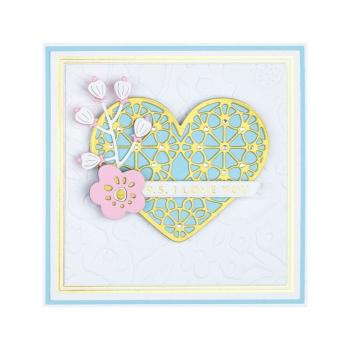 Spellbinders Hotfoil Plate - Essential Duo Lines Squares Glimmer
