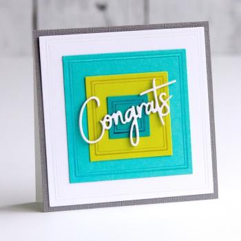Spellbinders Hotfoil Plate - Essential Duo Lines Squares Glimmer