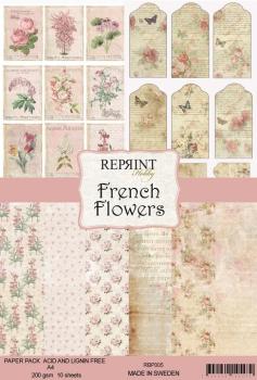 Reprint French Flowers Collection A4 Paper Pack