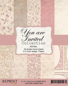 Reprint You are Invited Collection 6x6 Inch Paper Pack