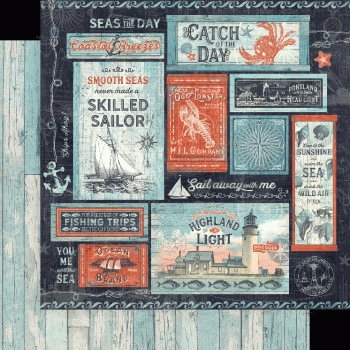 Graphic 45 "Catch of the Day" 12x12" Collection Pack