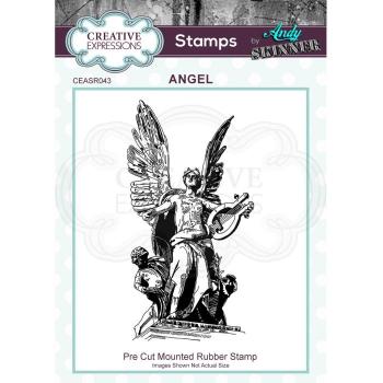 Creative Expressions - Rubber stamp Angel 3.6 in x 1.8 in