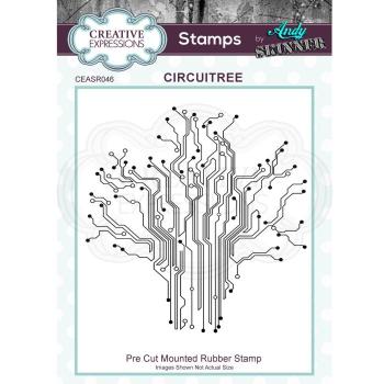 Creative Expressions - Rubber stamp Circuitree 1.8 in x 1.8 in