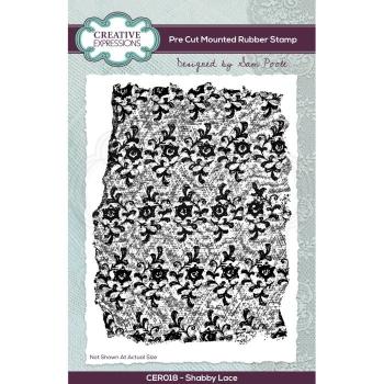 Creative Expressions - Pre cut rubber stamp Shabby lace A6
