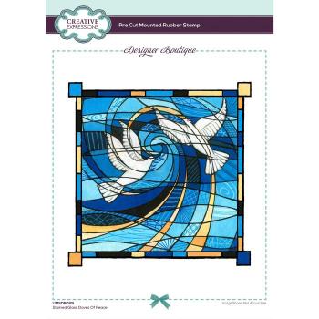 Creative Expressions - Designer boutique stained glass stamp Doves of