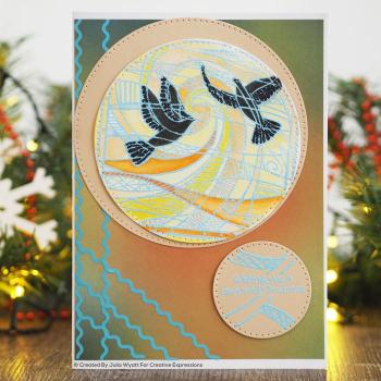 Creative Expressions - Designer boutique stained glass stamp Doves of