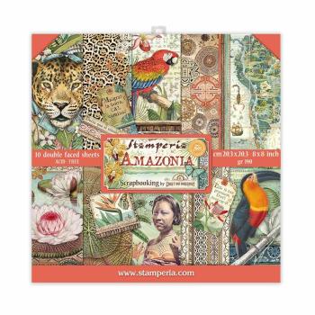 Stamperia "Amazonia" 8x8" Paper Pack - Cardstock