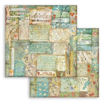 Stamperia "Atelier des Arts" 12x12" Paper Pack - Cardstock