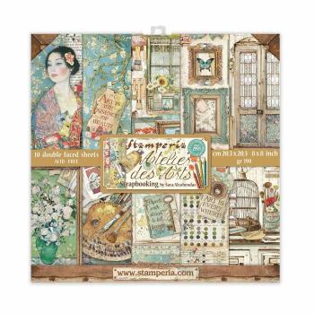 Stamperia "Atelier des Arts" 8x8" Paper Pack - Cardstock