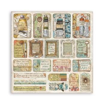 Stamperia "Atelier des Arts" 8x8" Paper Pack - Cardstock