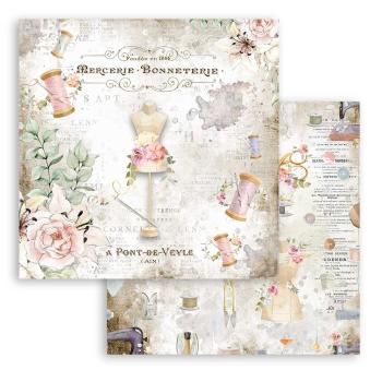 Stamperia "Romantic Threads" 12x12" Paper Pack - Cardstock