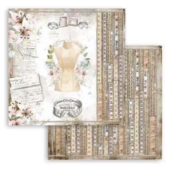 Stamperia "Romantic Threads" 12x12" Paper Pack - Cardstock