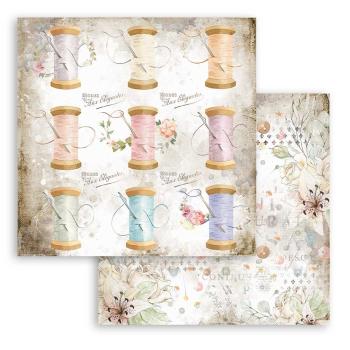 Stamperia "Romantic Threads" 12x12" Paper Pack - Cardstock