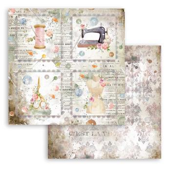 Stamperia "Romantic Threads" 12x12" Paper Pack - Cardstock